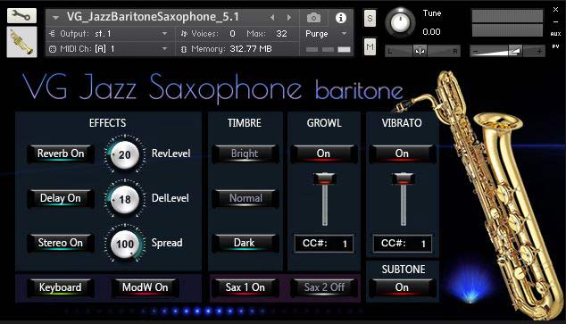 VG Jazz Baritone Saxophone Kontakt