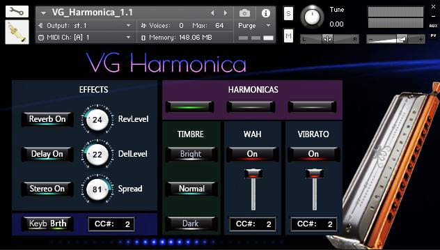 VG Harmonica Kontakt sample library