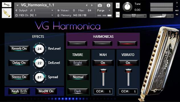VG Harmonica Kontakt sample library