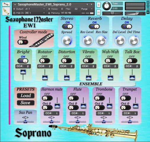 Soprano saxophone Kontakt sound library