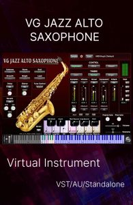 VG Jazz Alto Saxophone VST AU plugins, Standalone app.