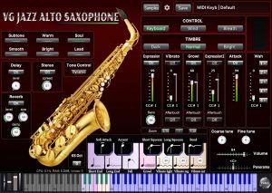 VG Jazz Alto Saxophone VST AU plugins, Standalone app.