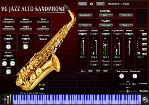 VG Jazz Alto Saxophone VST AU plugins, Standalone app.